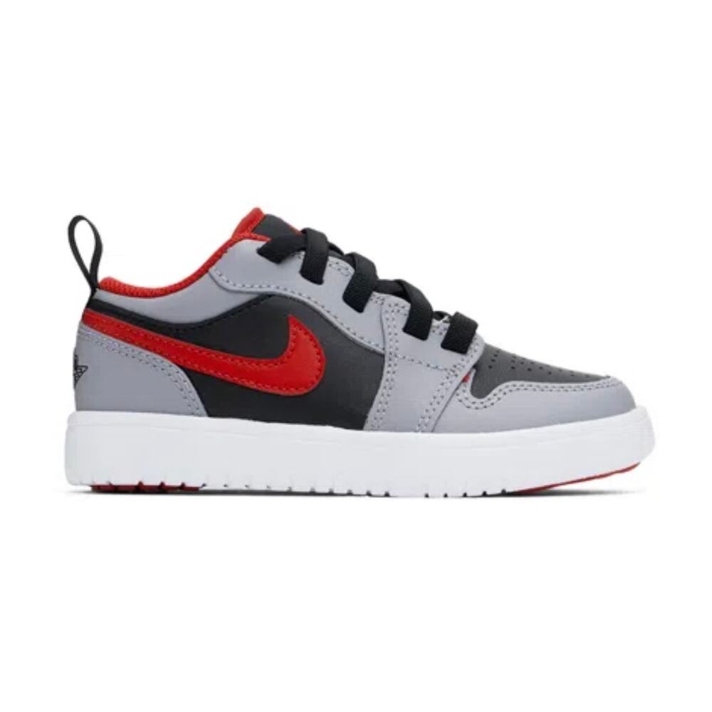 Little Kids Boys Gray & Black Jordan 1 Low Sneakers size 7